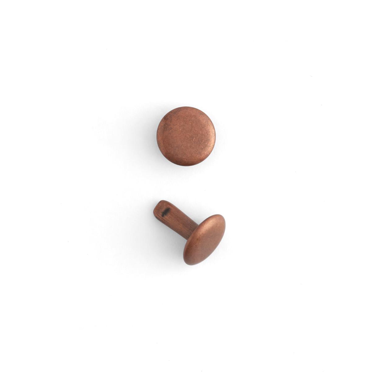 Double Cap Rivets 1,000 Pack – Antique Copper Plate | X-Small