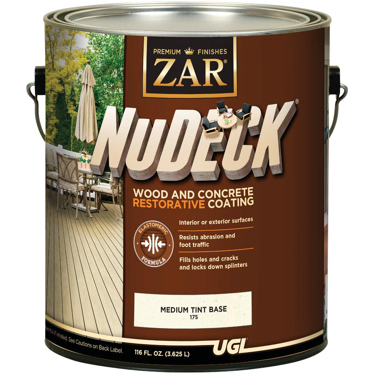 ZAR NuDeck 1 Gal Medium Tint Base Wood 038 Concrete Restorative Coating