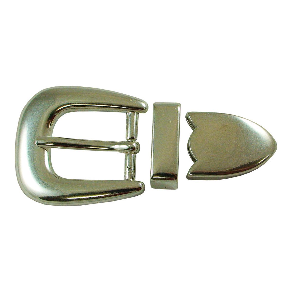 " Sheridan Buckle Set - Silver Plate