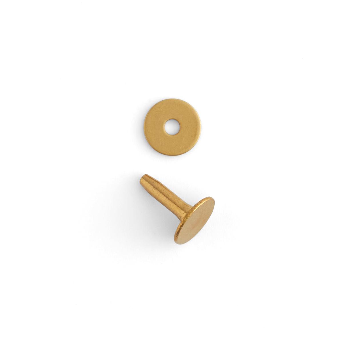 #14 Rivets and Burrs 50 Pack - Brass | 3/8" (9.5 mm)