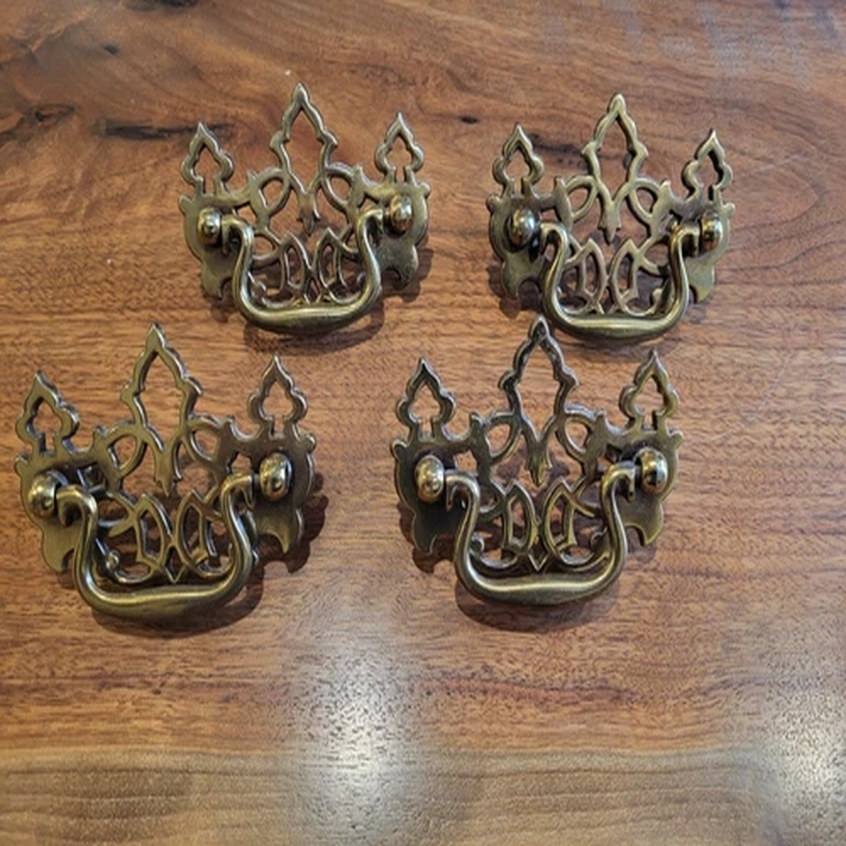 (36 Avail) Lot 4 Keeler Brass Drawer Pull Drop Bail Handle Chippendale KBC 8310
