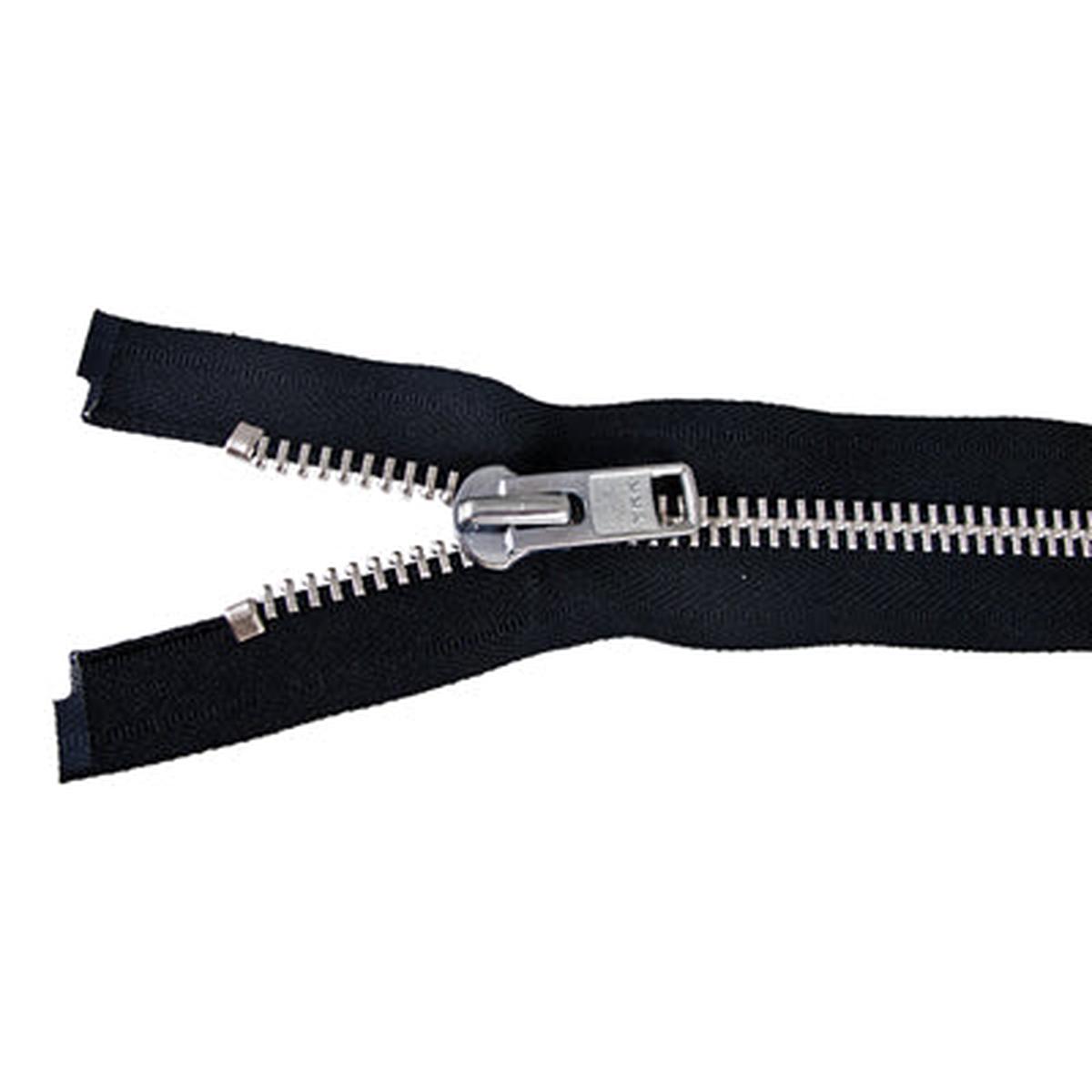 YKK 26" Chap Zipper - Black/Aluminum