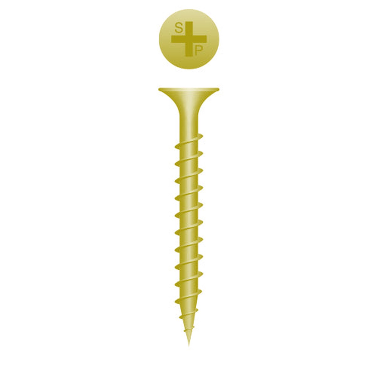#6 Strong-Point Bugle Head 6 x 3/4, PH, Coarse, Zinc Yellow