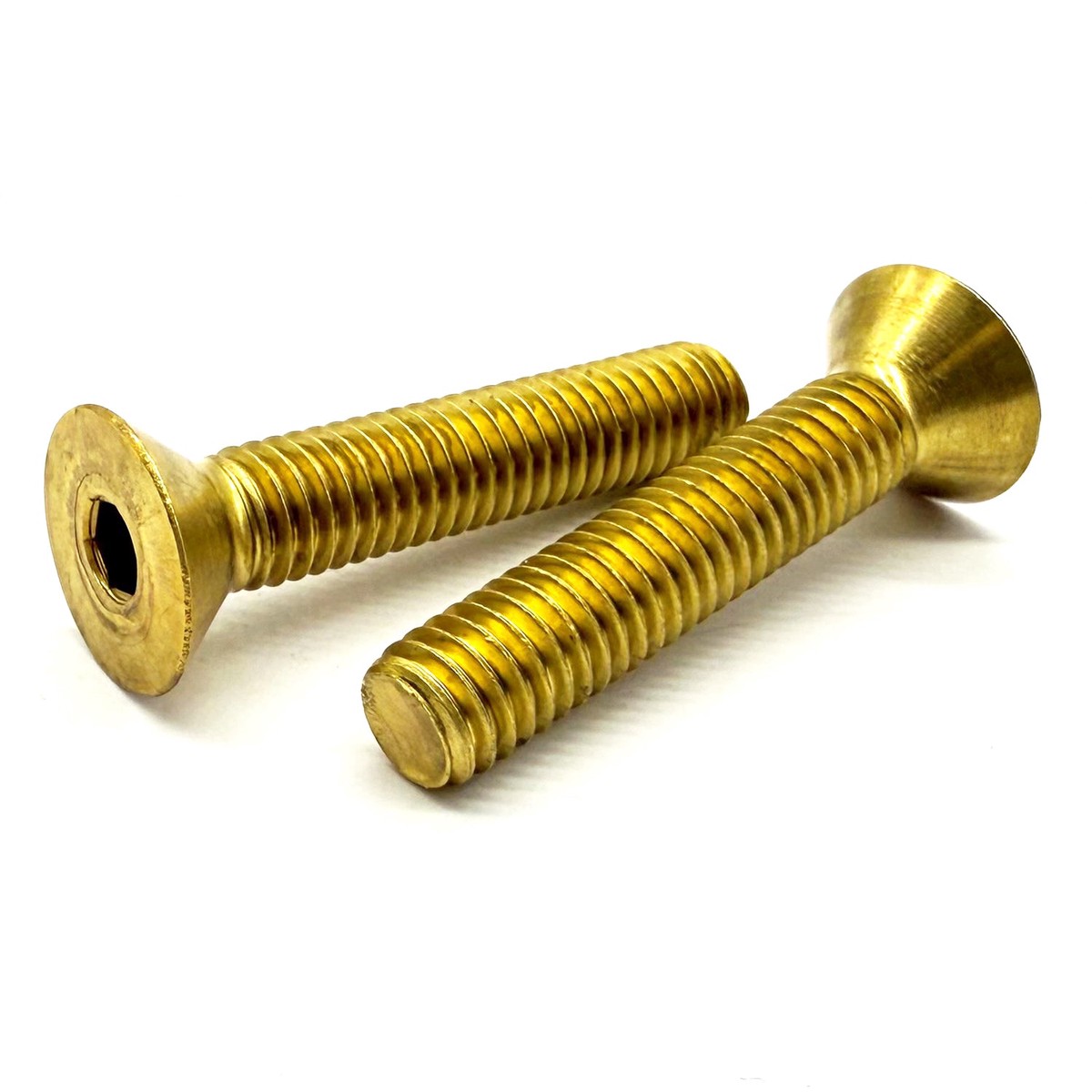 #4-40x1/2" Brass Flat Head Socket Cap Screw