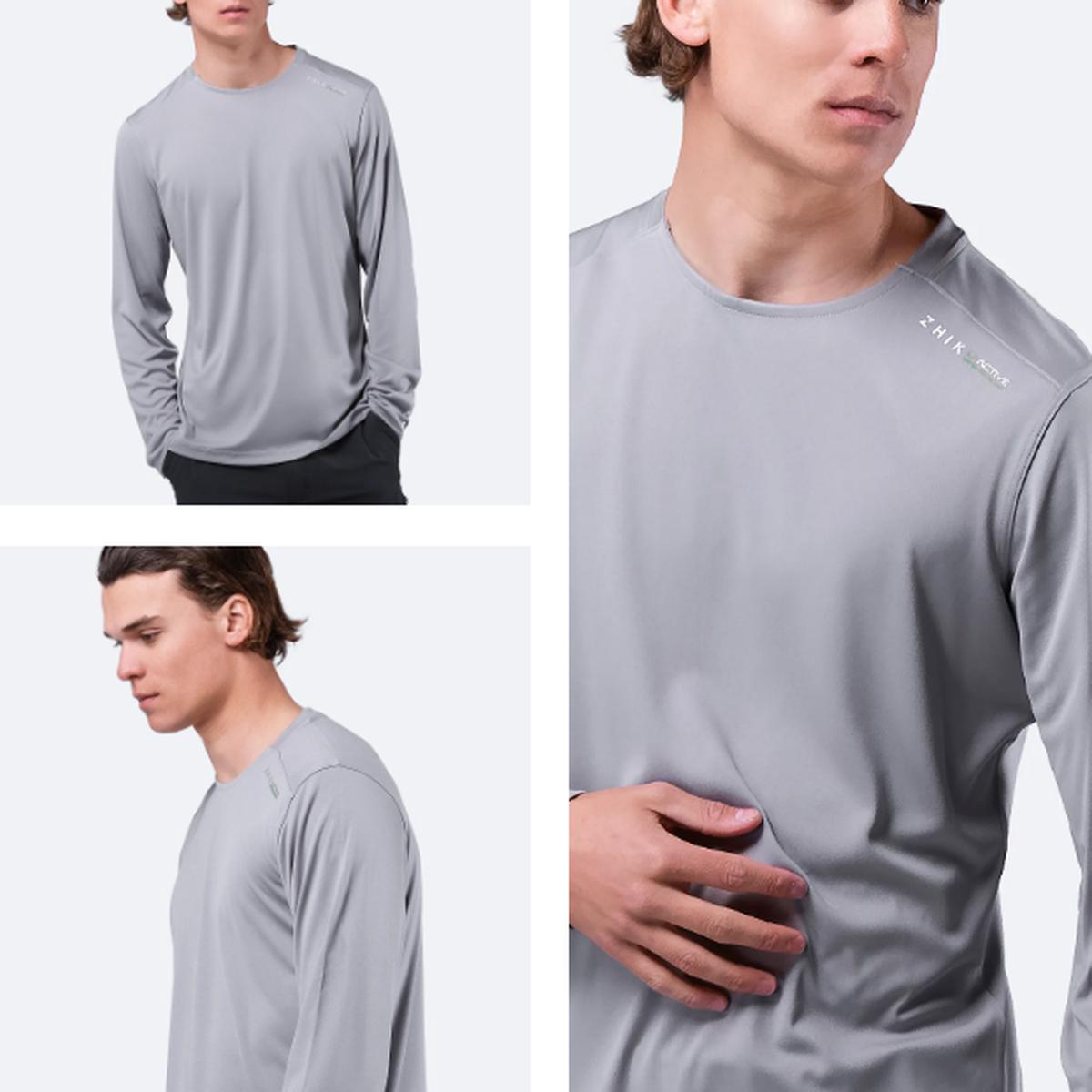 Zhik Mens UVActive UPF50 Long Sleeve Top 8211 GREY XL