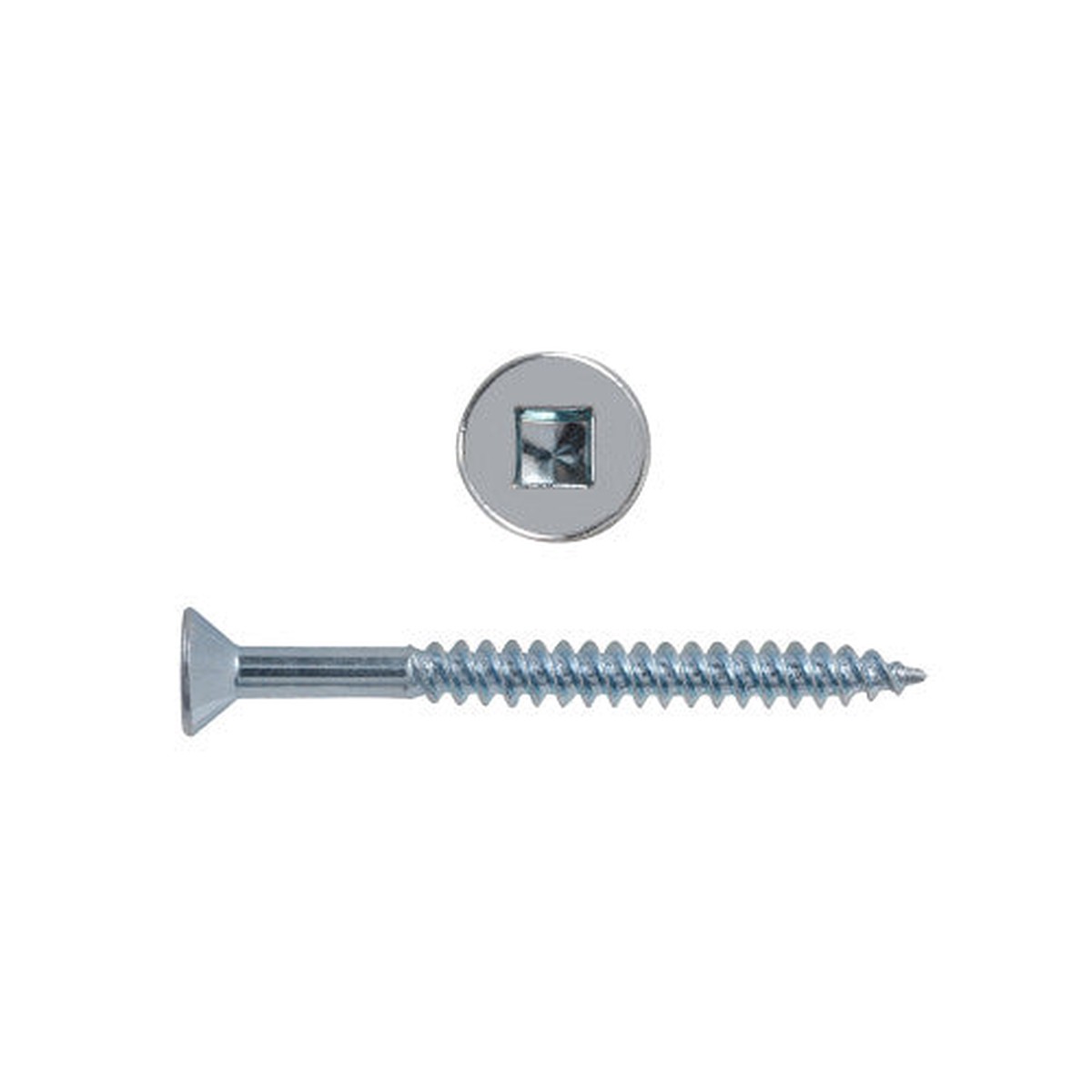 #12x1-2/4" Flat Head Zinc Wood Screw (6/Pack)
