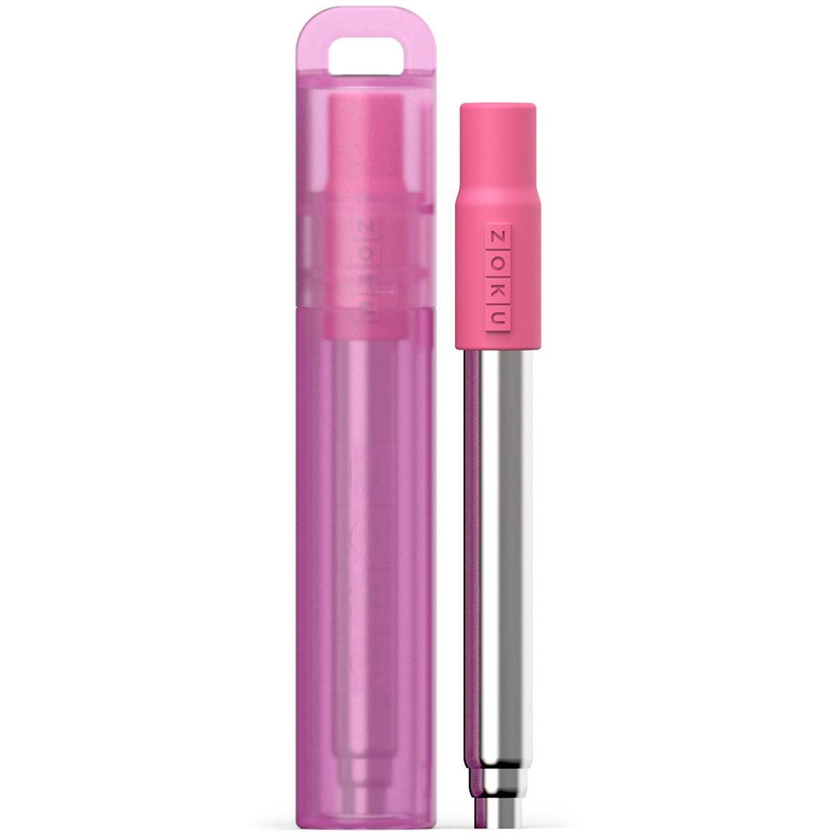 ZOKU Reusable Telescoping Pocket Straw - Berry