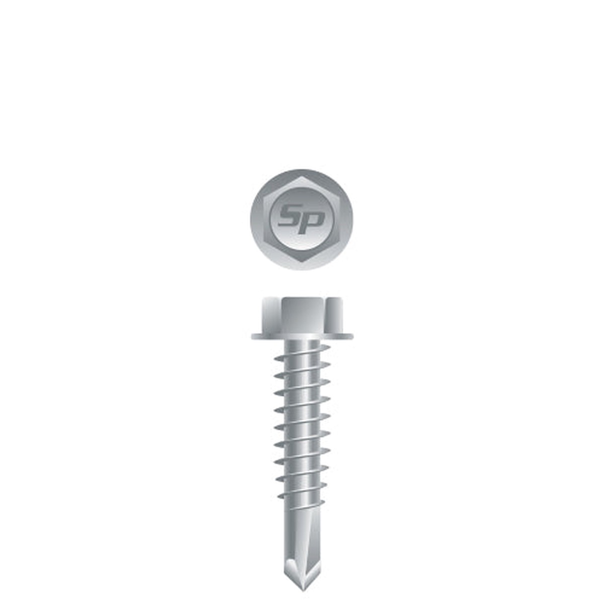 #12 Strong-Point Hex Washer Head 12-14 x 2-1/2, Strong-Shield