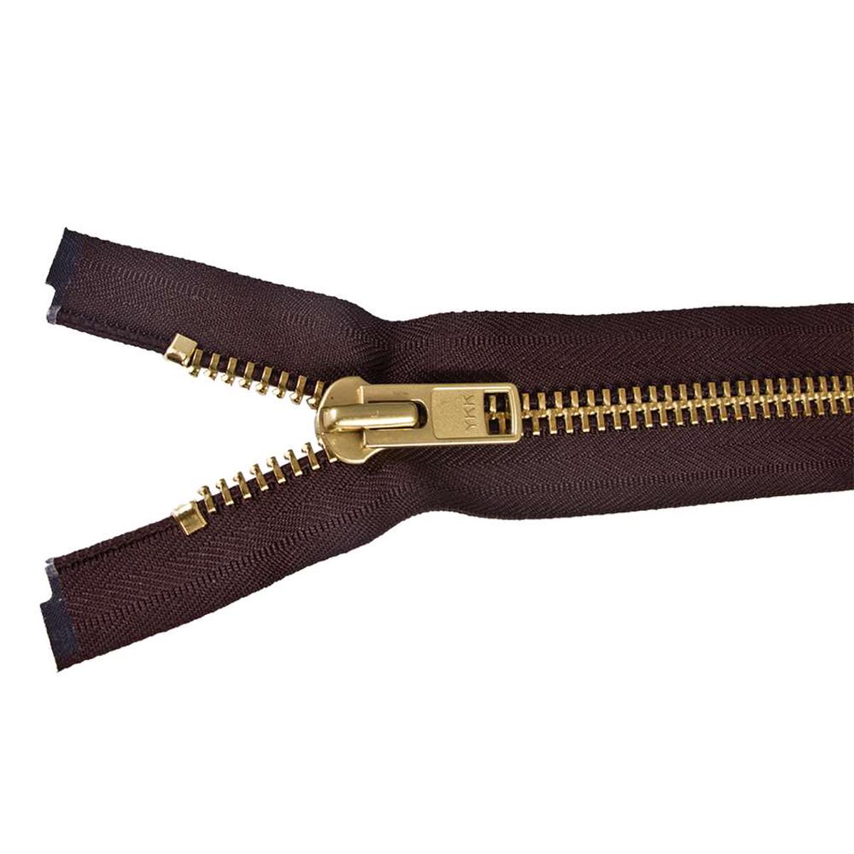 YKK 28" Chap Zipper - Brown Brass