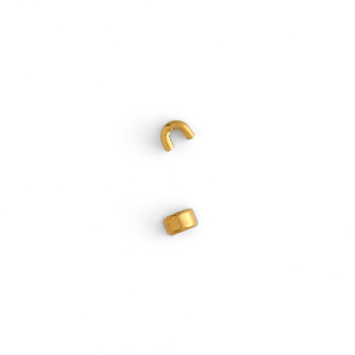 YKK #45 Zipper Top Stops 10 Pack - Brass Plate