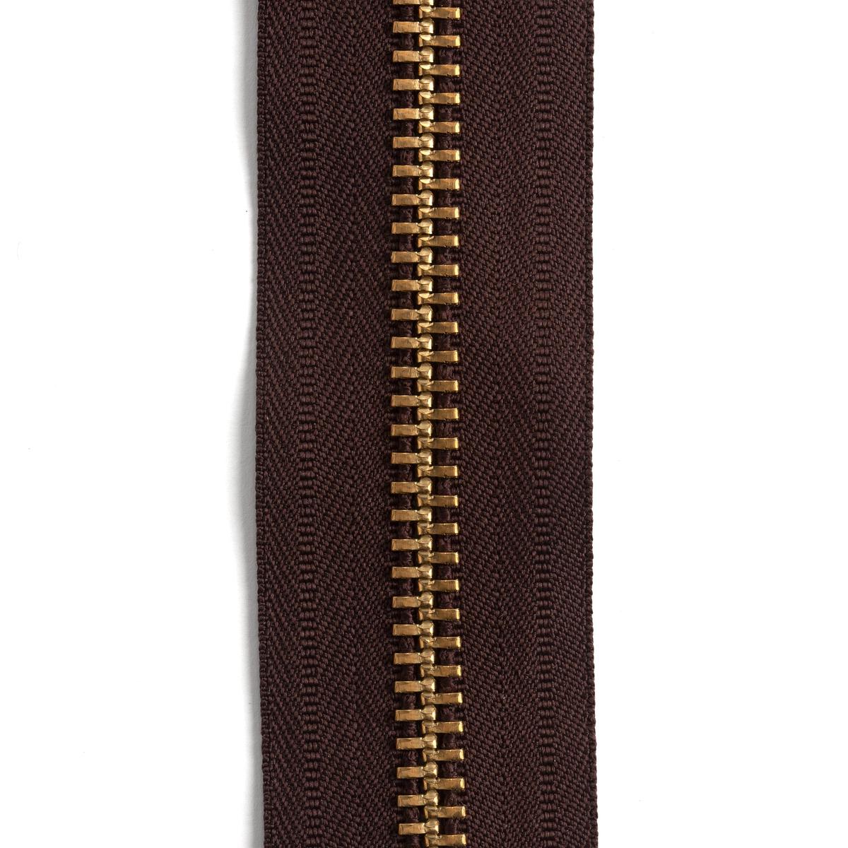 YKK #10 Brass Zipper Tape 6 ft. (1.8 m) - Brown