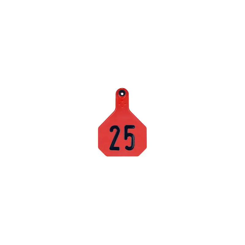 Y-Tex 4 Star Large Red Cattle Ear Tags Numbered 1-25