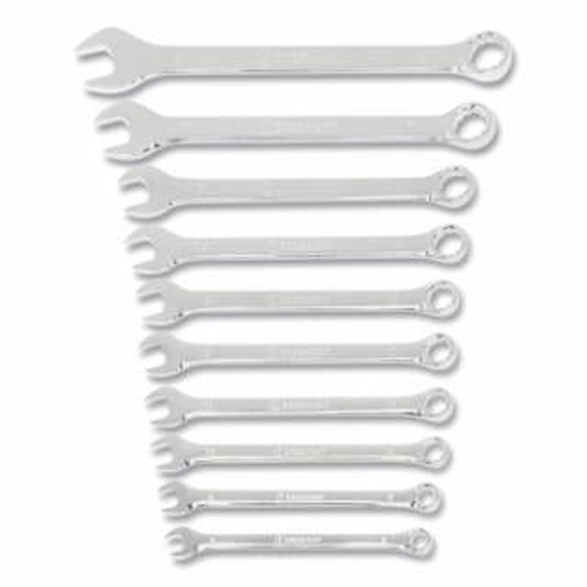 10 Piece Combination Wrench Set, 12 Point Metric