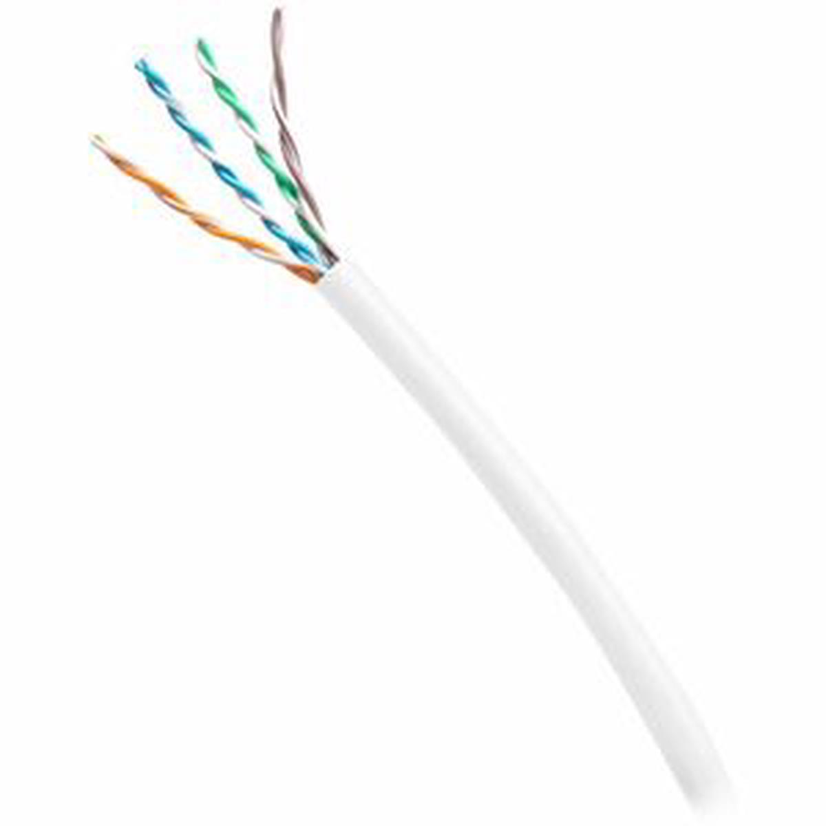 C2G 1000ft (304.8m) TAA-Compliant Cat6 Unshielded (UTP) Ethernet Cable with Solid Conductors-Riser CMR-Rated - White