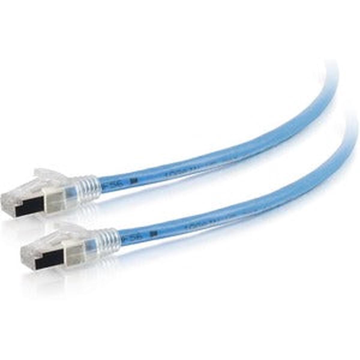 C2G 50ft HDBaseT Cat6a Discontinuous Shielded Ethernet Cable - Cat6a Network Patch Cable - PoE - TAA Compliant - Blue