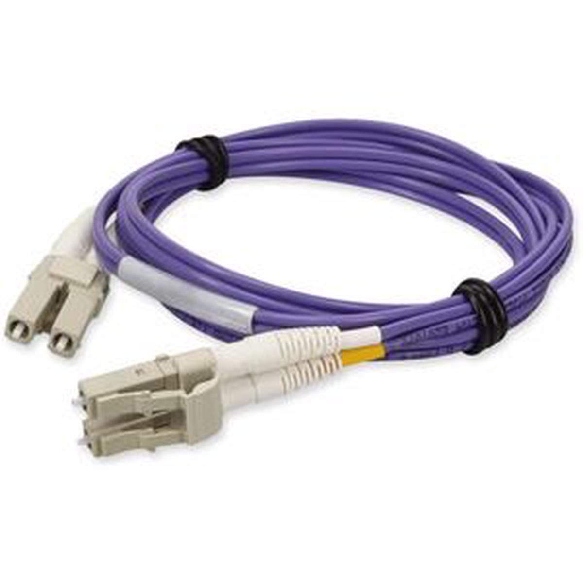 AddOn 10m LC to LC Purple OM1 Duplex OFNR (Riser-Rated) MMF Fiber Patch Cable