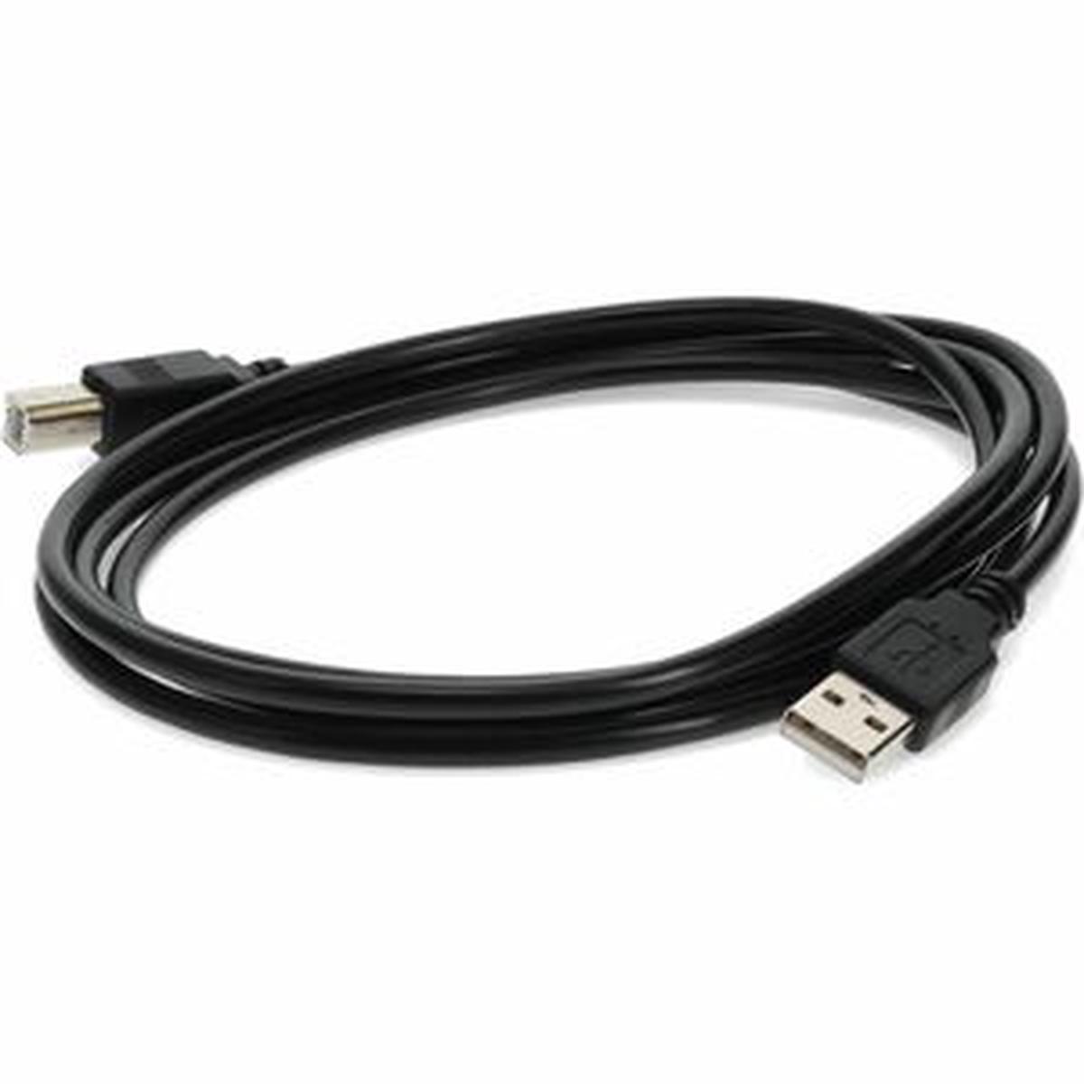 AddOn 15ft USB A 2.0 Male to USB B 2.0 Male Black Cable