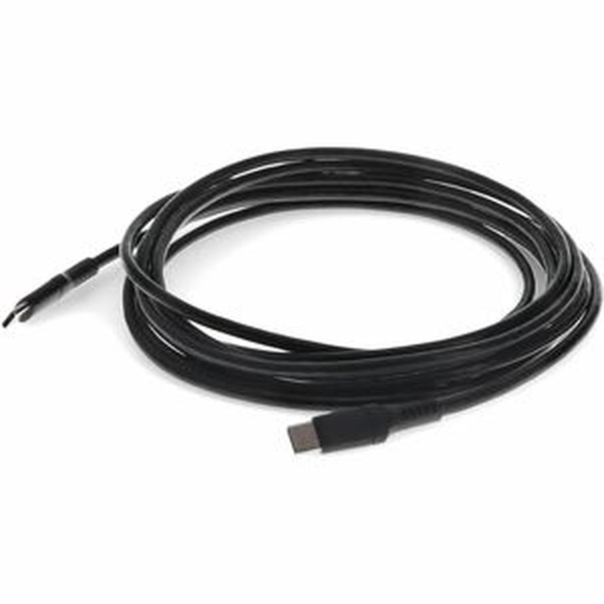 AddOn 1.0m (3.3ft) USB C 2.0 Male to USB C 2.0 Male Sync and Charge Black Cable