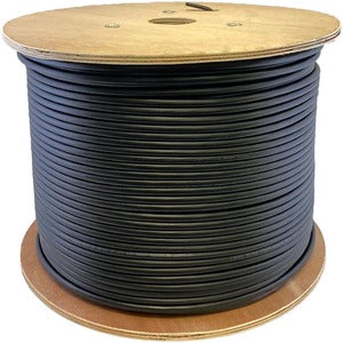 AddOn 1000ft Non-Terminated Black OM3 Duplex OFNR (Riser-Rated) 2-Strand Fiber Bulk Cable