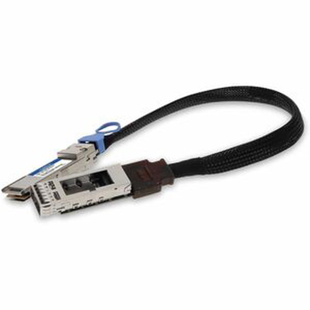 AddOn 100GBase-CU QSFP28 to QSFP28 Male to Female Direct Attach Extension Cable (Passive Twinax, 36cm, 30AWG)