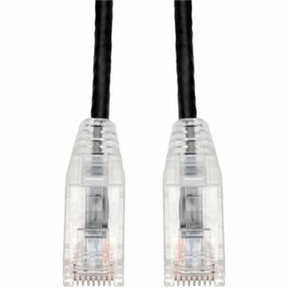 AddOn 10ft Black CAT 6 Slim PVC Ethernet Cable Snagless Clear-Claw RJ-45 M/M