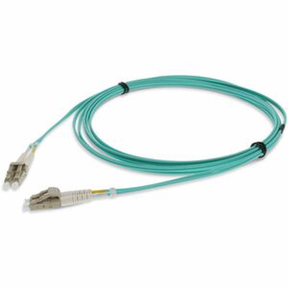 AddOn 10m LC to LC Aqua OM4 Duplex LSZH Fiber Patch Cable