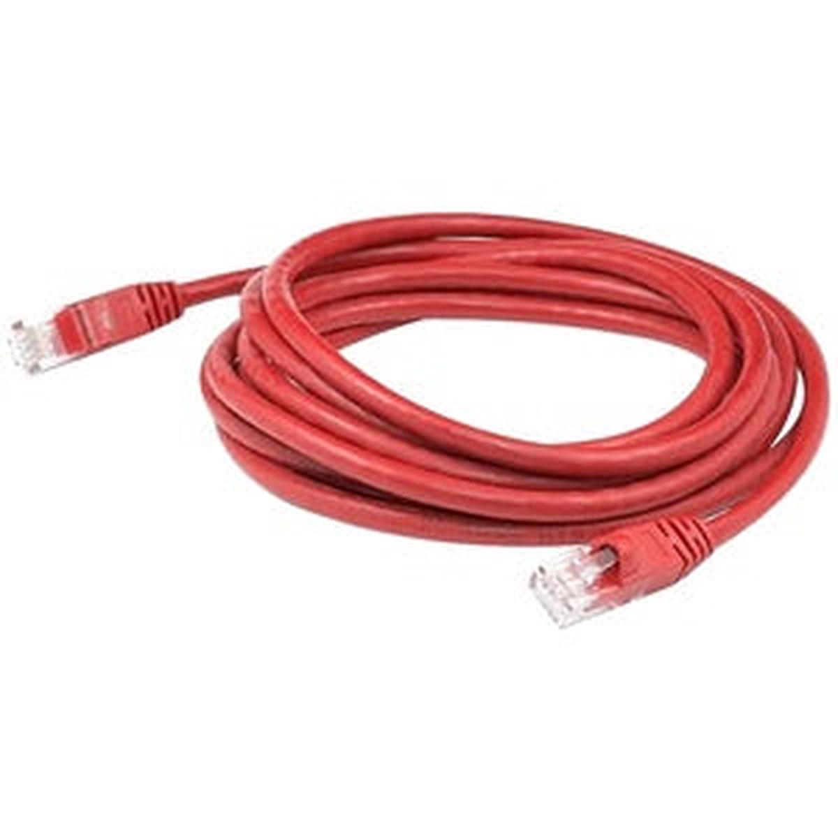 AddOn 10m Red CAT 6 Shielded Plenum-Rated Ethernet Cable Snagless Easy Clear Boot RJ-45 M/M