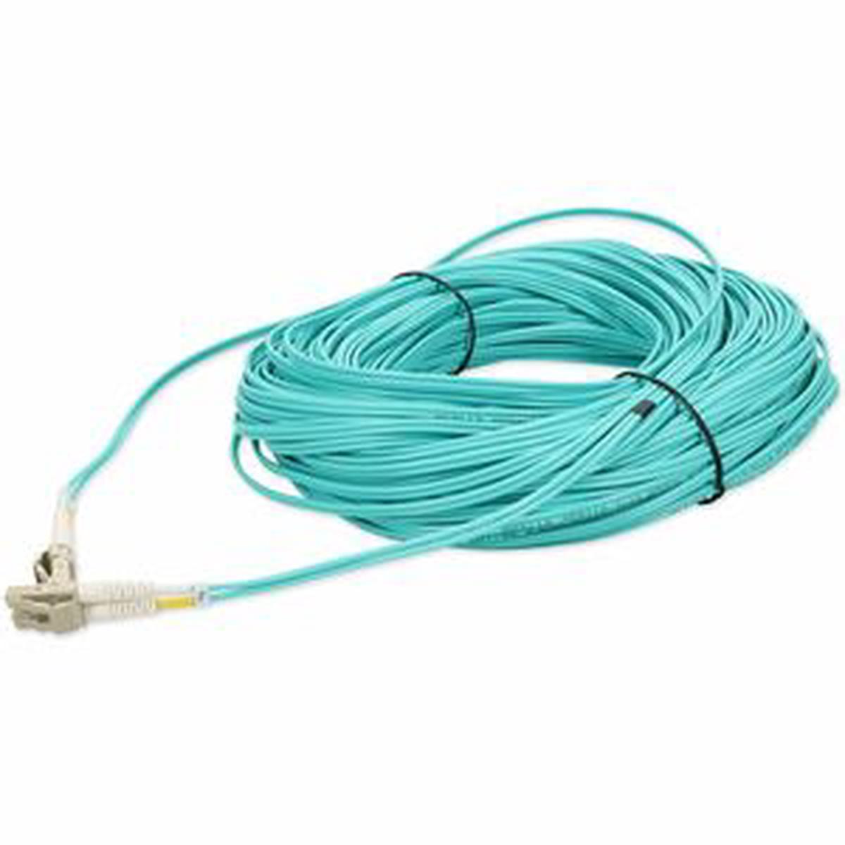 AddOn 118m LC to LC Aqua OM4 Duplex OFNP (Plenum-Rated) Fiber Patch Cable