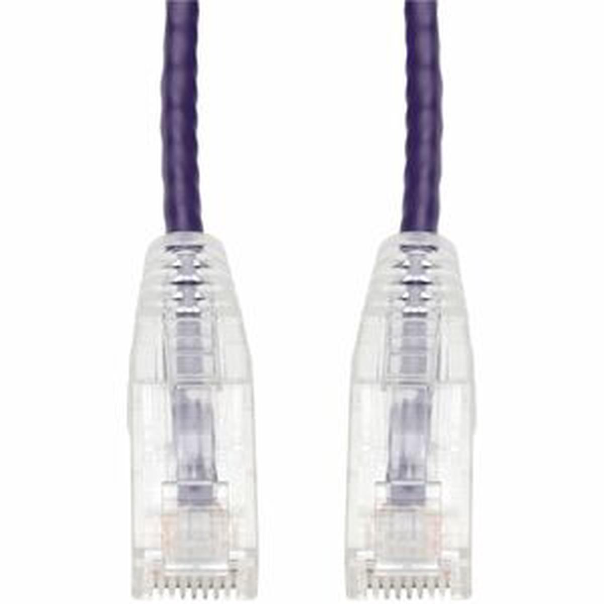 AddOn 14ft Purple CAT 6 Slim PVC Ethernet Cable Snagless Clear-Claw RJ-45 M/M