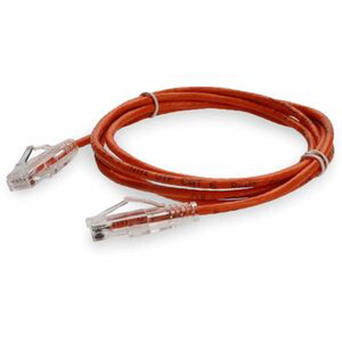 AddOn 10ft Orange CAT 6 Slim PVC Ethernet Cable Non-Booted RJ-45 M/M