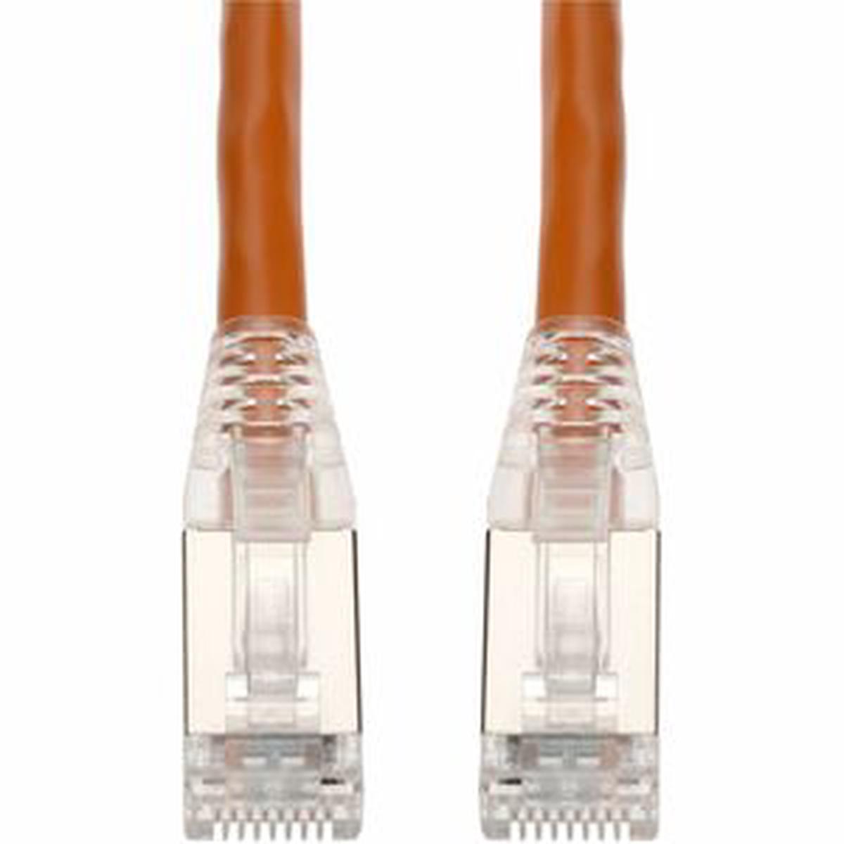AddOn 10ft Orange CAT 6A Shielded PVC Ethernet Cable Snagless Easy Clear Boot TAA RJ-45 M/M
