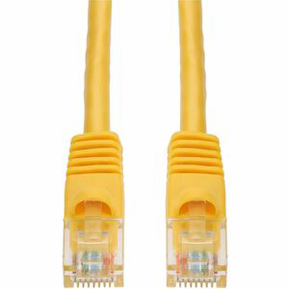 AddOn 10ft Yellow CAT 6A PVC Ethernet Cable Snagless Bubble Boot RJ-45 M/M