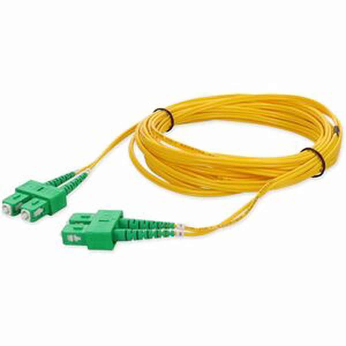 AddOn 10m ASC to ASC Yellow OS2 Duplex OFNR (Riser-Rated) SMF Fiber Patch Cable