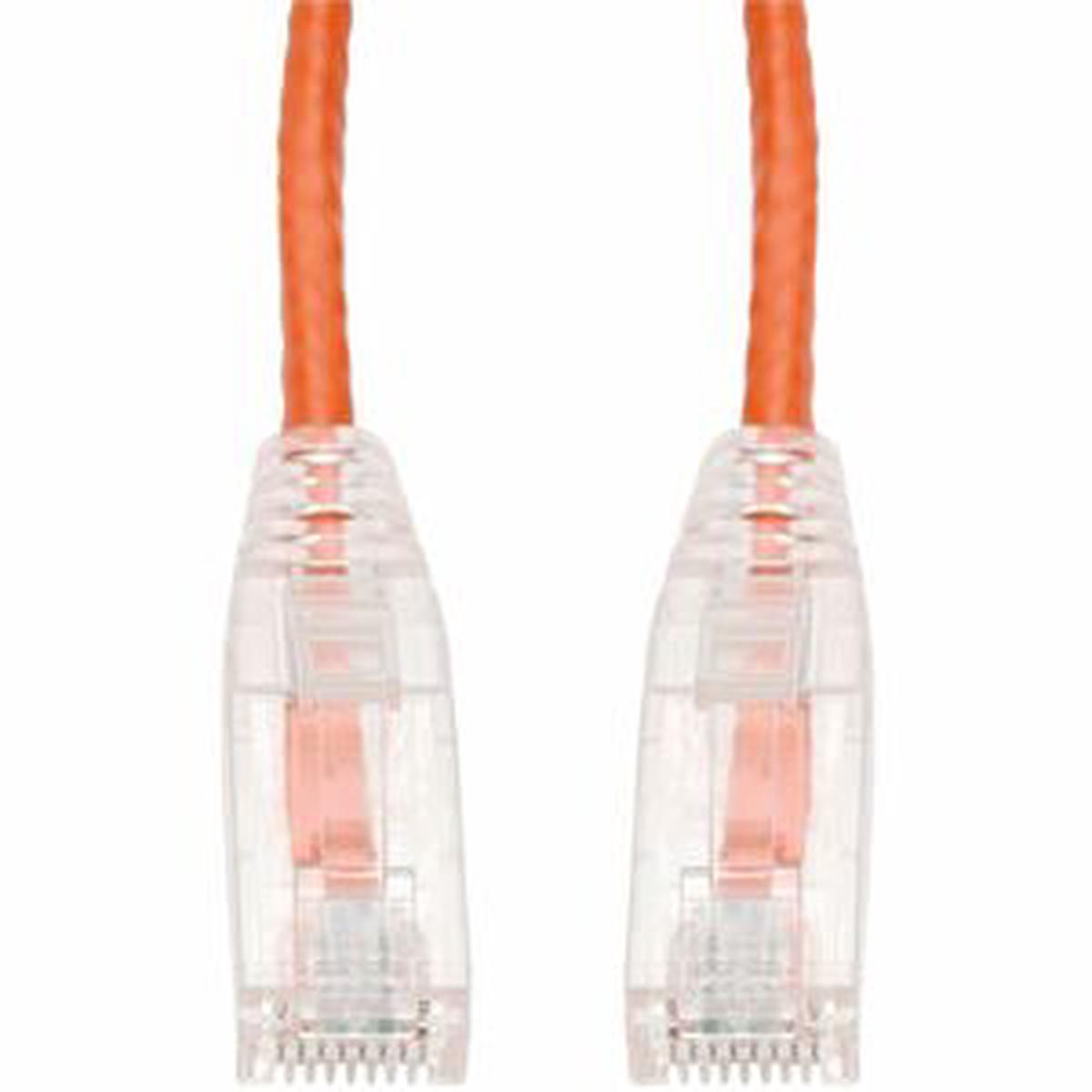 AddOn 12ft Orange CAT 6 Slim PVC Ethernet Cable Snagless Clear-Claw RJ-45 M/M