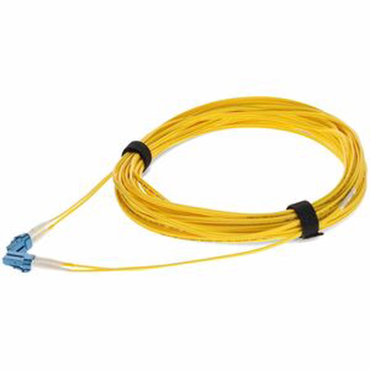 AddOn 12m LC to LC Yellow OS2 Duplex OFNR (Riser-Rated) SMF Fiber Patch Cable