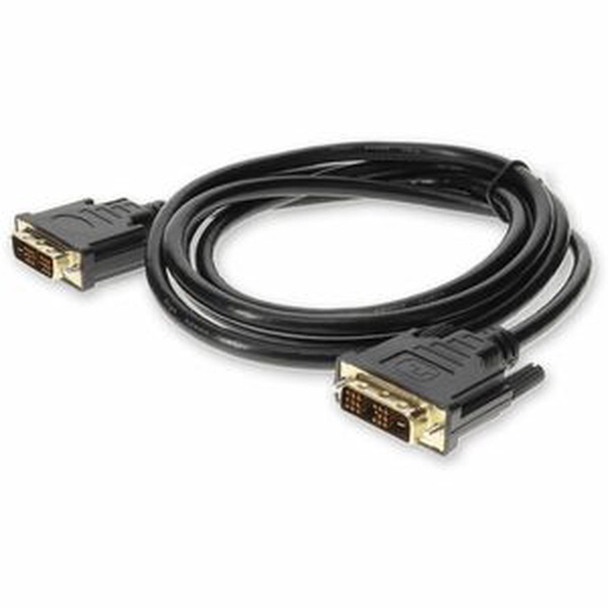 AddOn 15ft DVI-D Single Link (18+1 pin) Male to DVI-D Single Link (18+1 pin) Male Black Cable For Resolution Up to 1920x1200 (WUXGA)