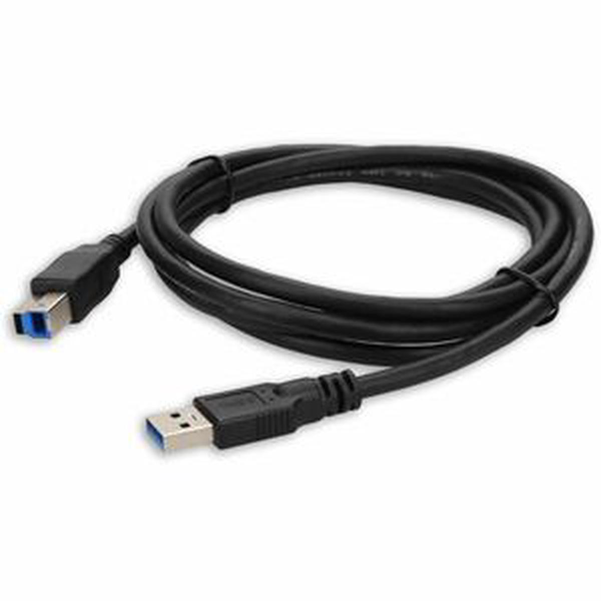 AddOn 10ft USB A 3.0 Male to USB B 3.0 Male Black Cable