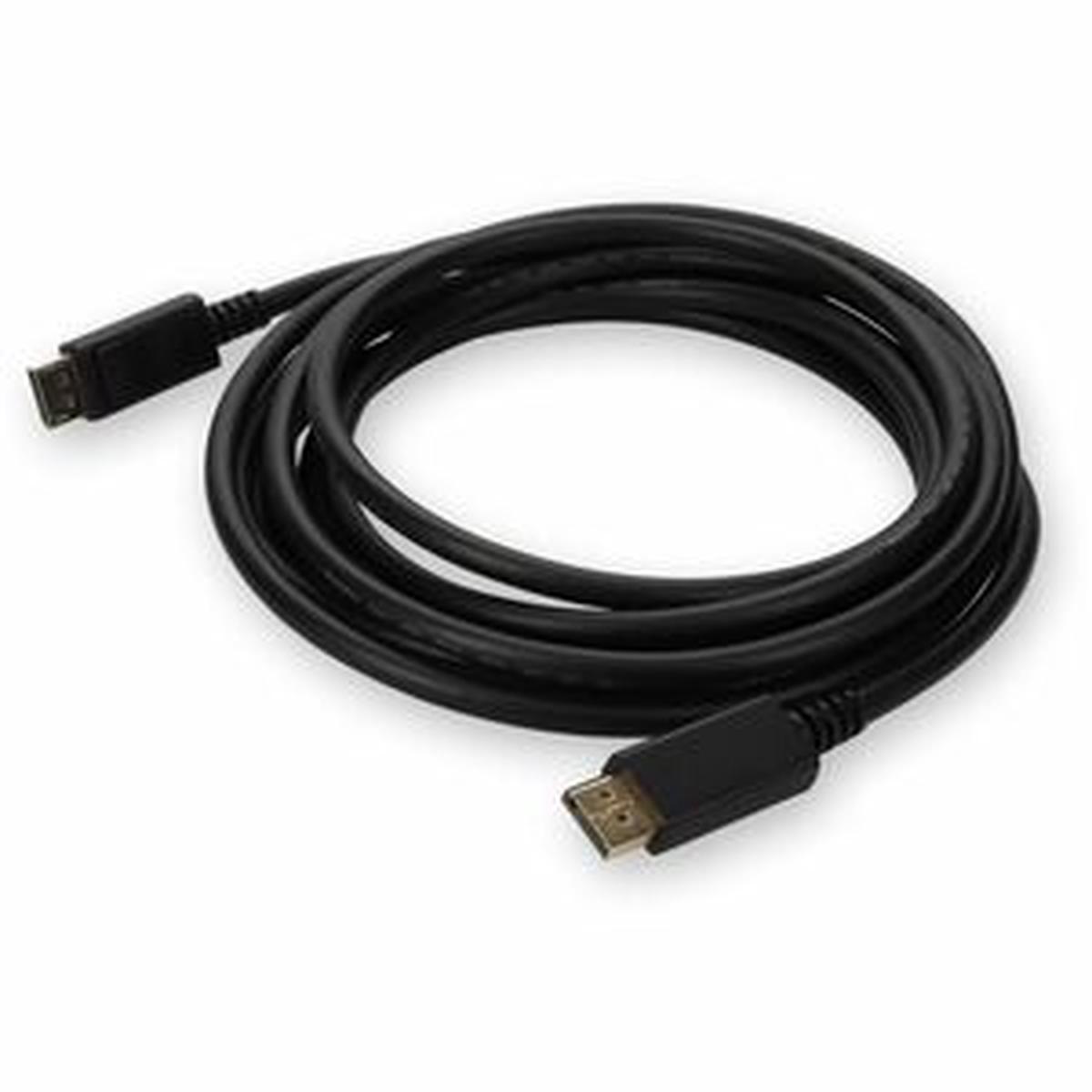 AddOn 15ft DisplayPort Male 1.4 to DisplayPort 1.4 Male Black Adapter Cable