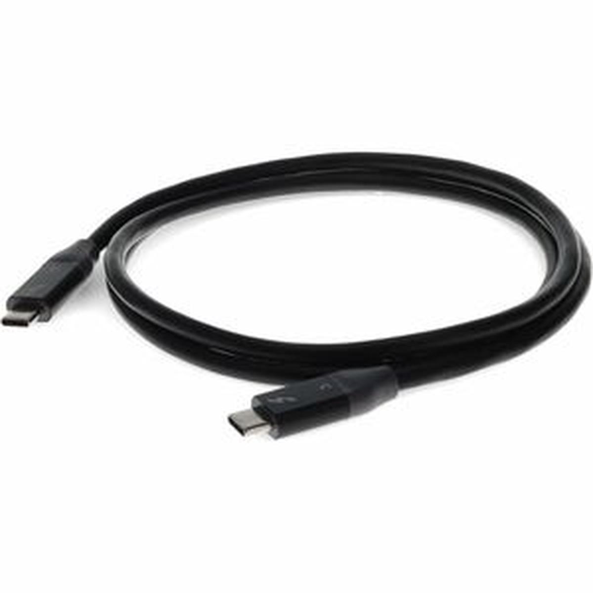 AddOn 1.0m (3.3ft) USB C 3.1 Male to Male Thunderbolt-compatible Sync and Charge Black Cable