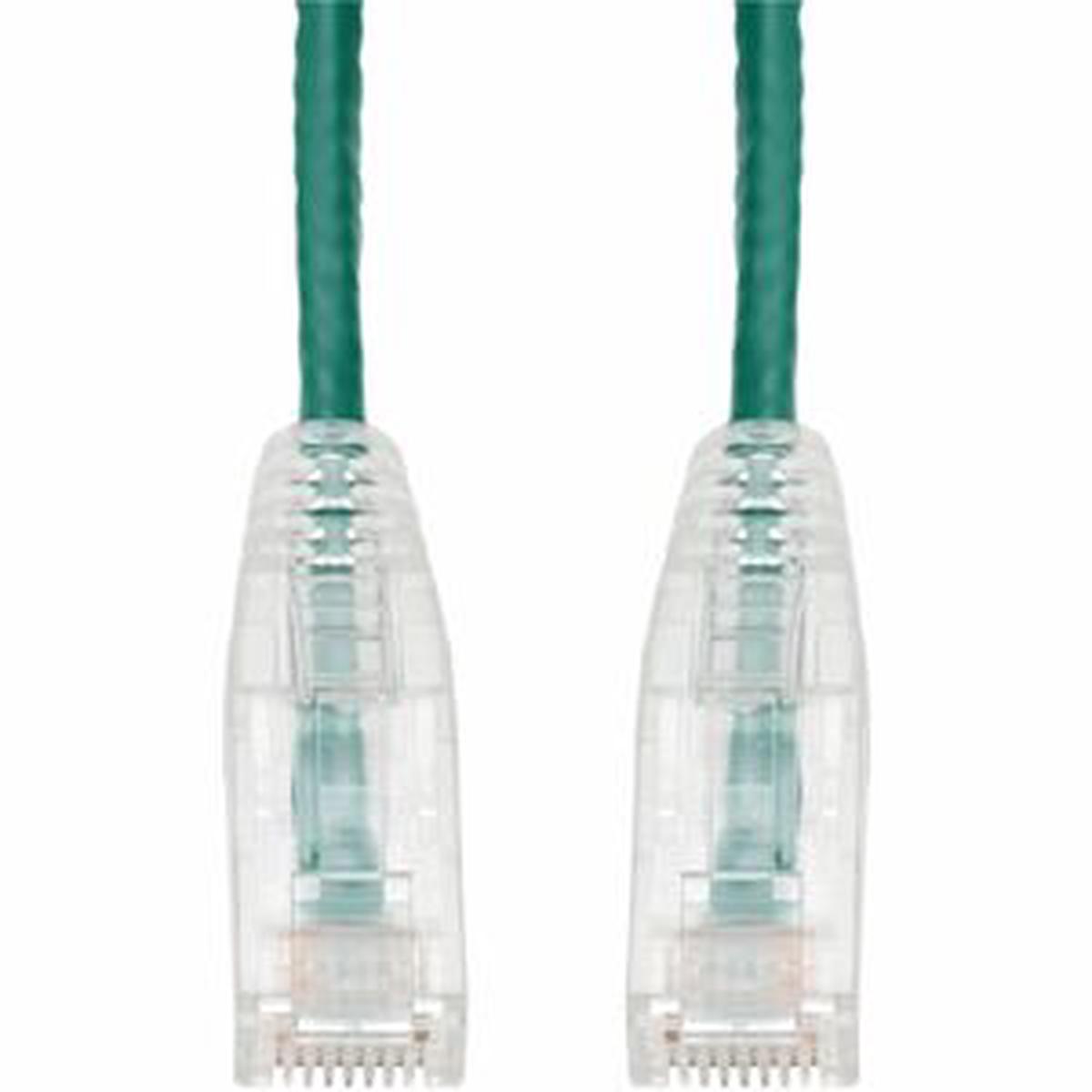 AddOn 10ft Green CAT 6 Slim PVC Ethernet Cable Snagless Clear-Claw RJ-45 M/M