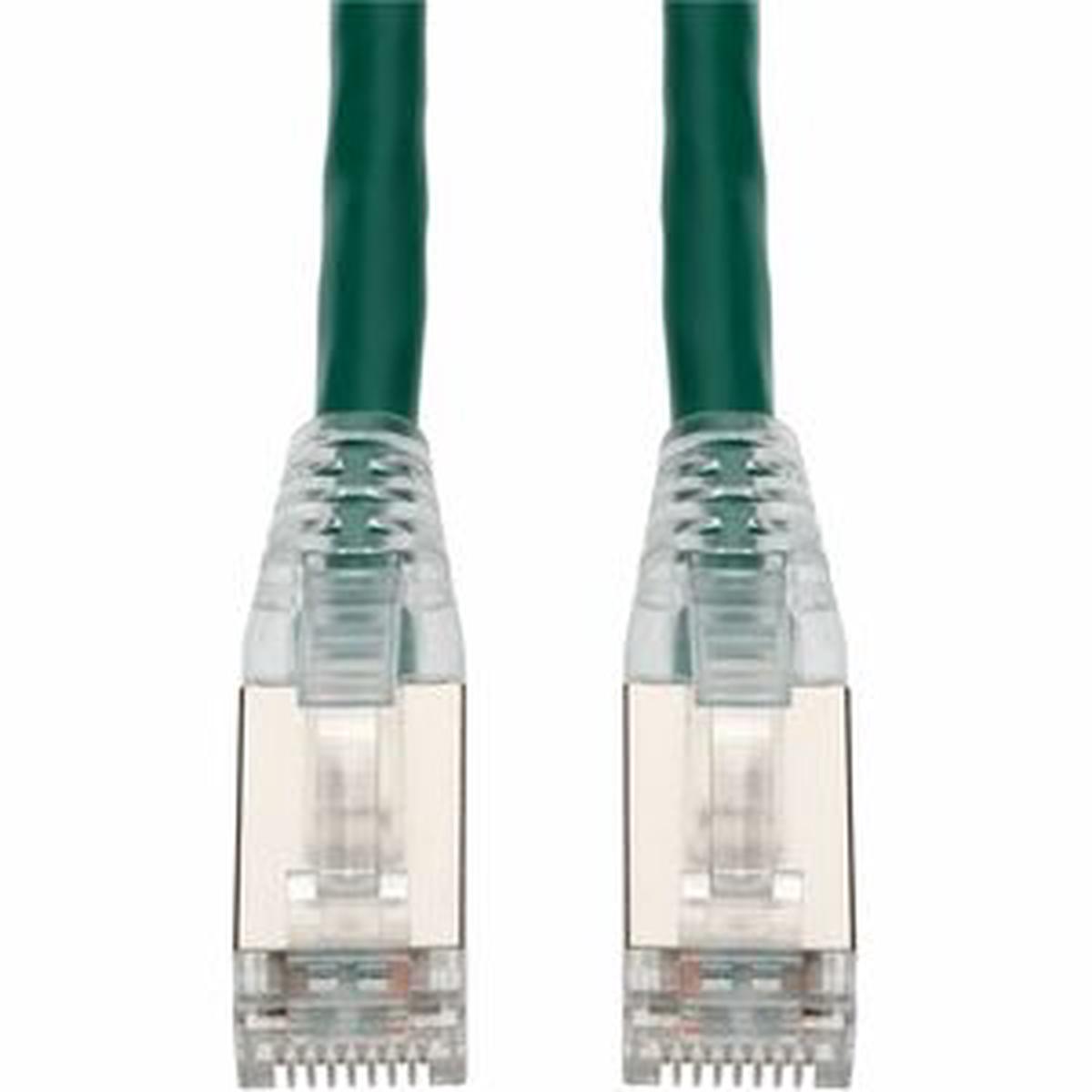 AddOn 10ft Green CAT 6A Shielded PVC Ethernet Cable Snagless Easy Clear Boot TAA RJ-45 M/M