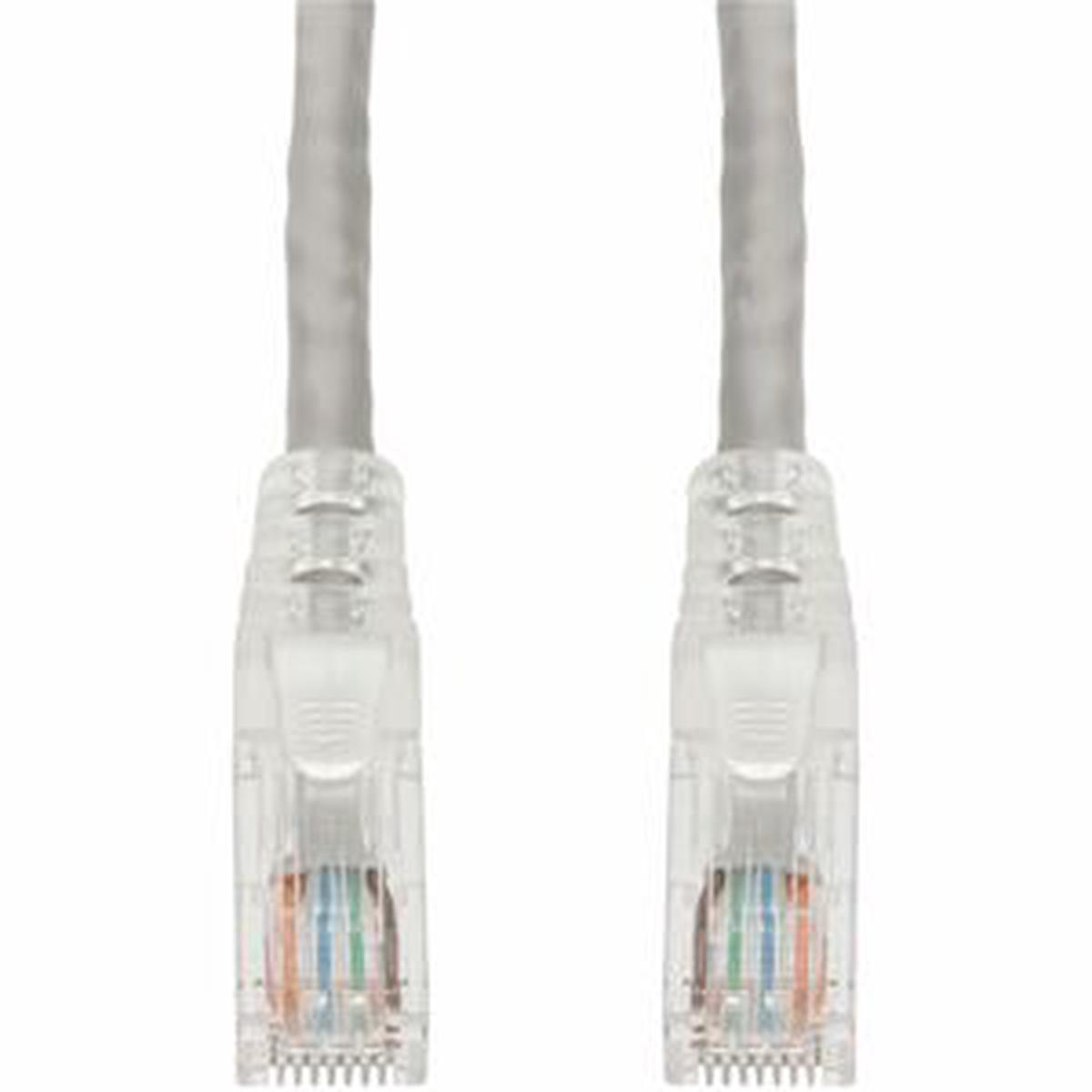 AddOn 14ft Gray CAT 6 PVC Ethernet Cable Snagless Easy Clear Boot TAA RJ-45 M/M