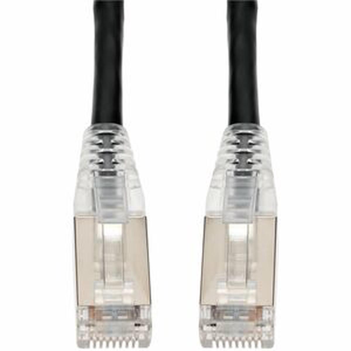AddOn 15ft Black CAT 6 Shielded PVC Ethernet Cable Snagless Easy Clear Boot RJ-45 M/M