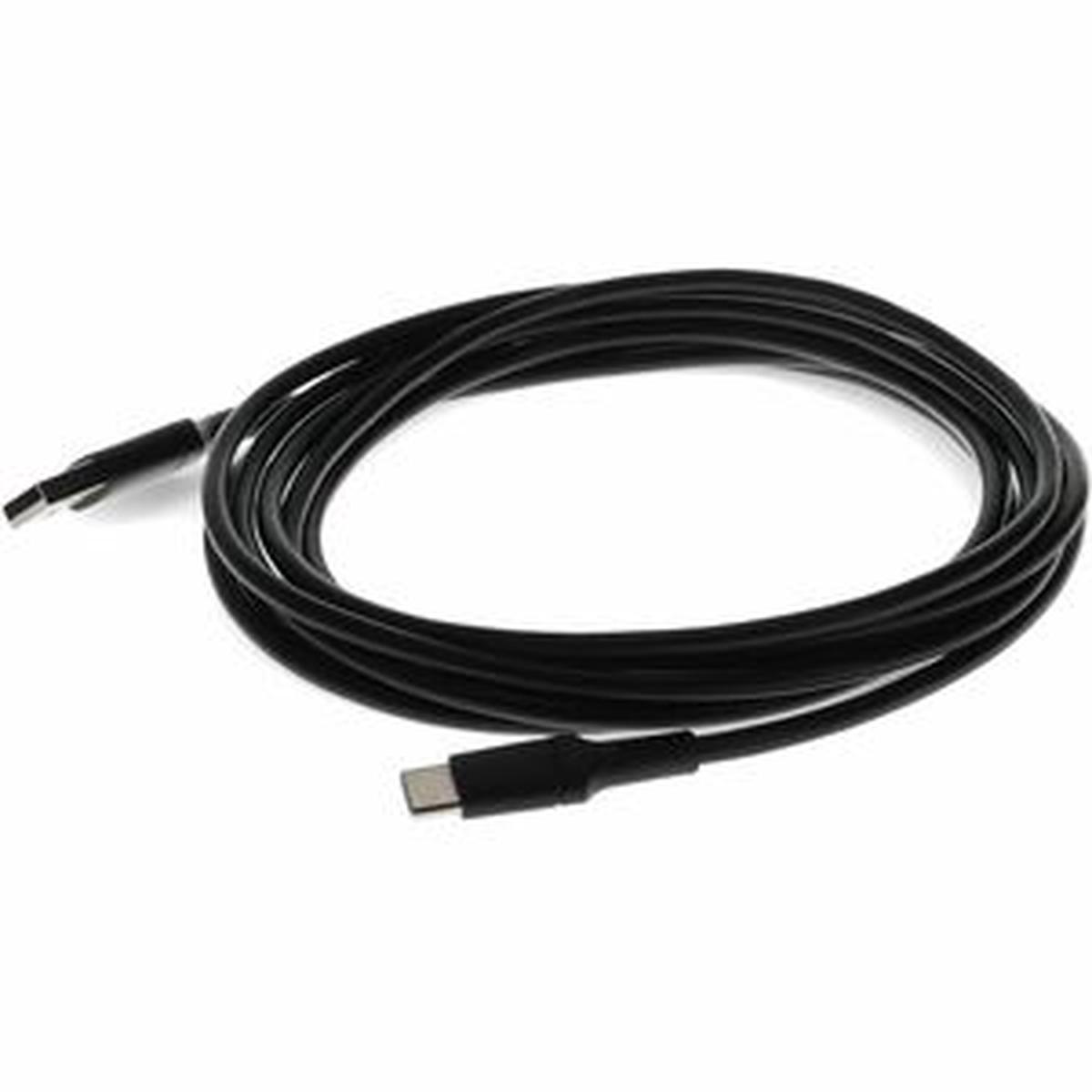 AddOn 1.0m (3.3ft) USB C Male to USB A 2.0 Male Sync and Charge Black Cable