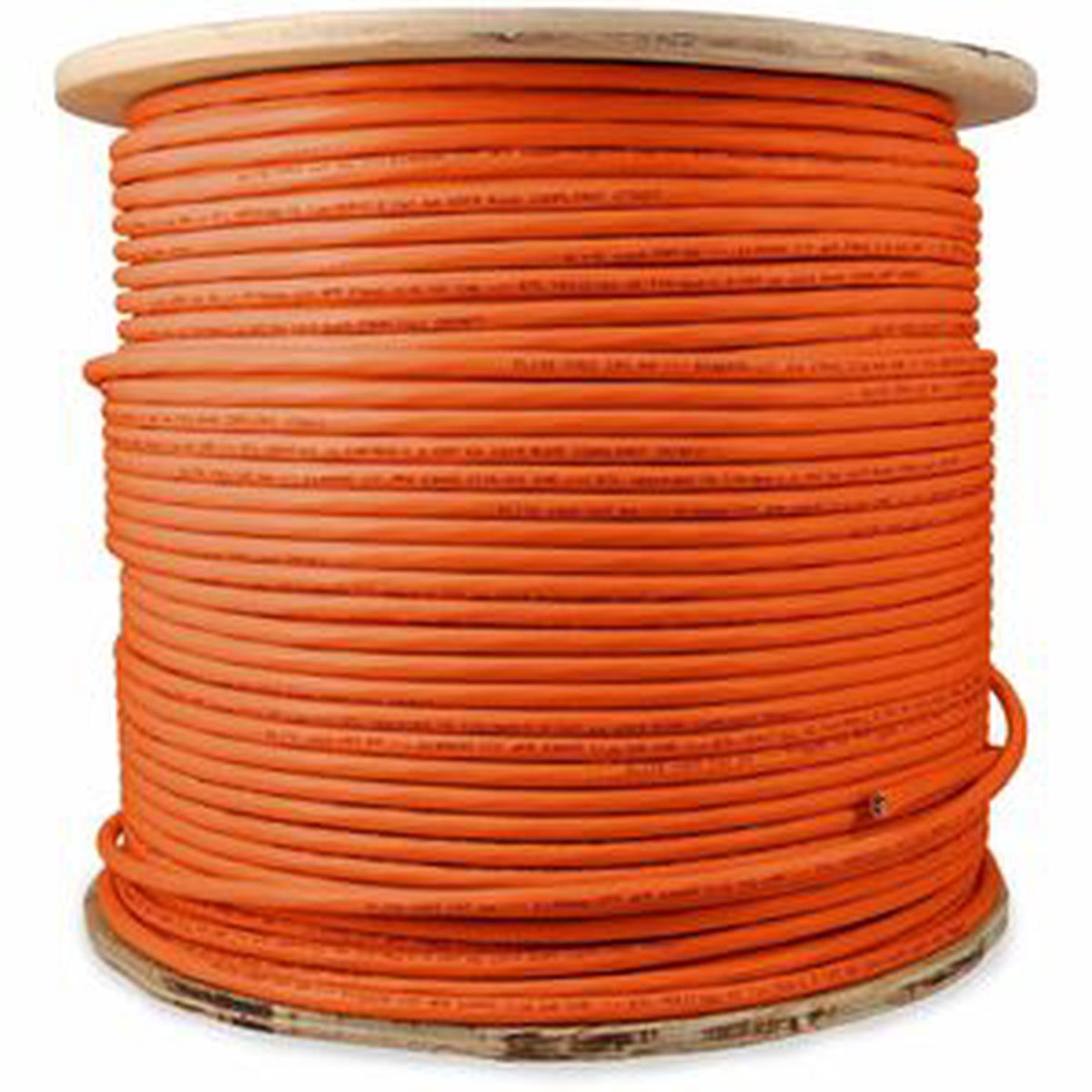 AddOn 1000ft Non-Terminated Orange CAT 6A PVC Bulk Cable