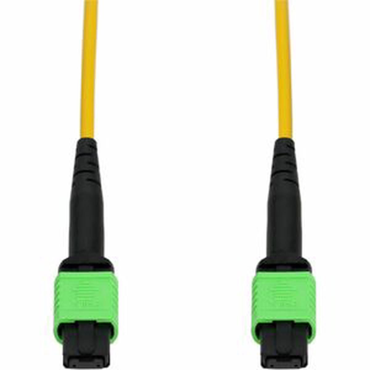 AddOn 10m MPO/APC to MPO/APC Yellow OS2 OFNR (Riser-Rated) 12-Strand SMF Fiber Patch Cable