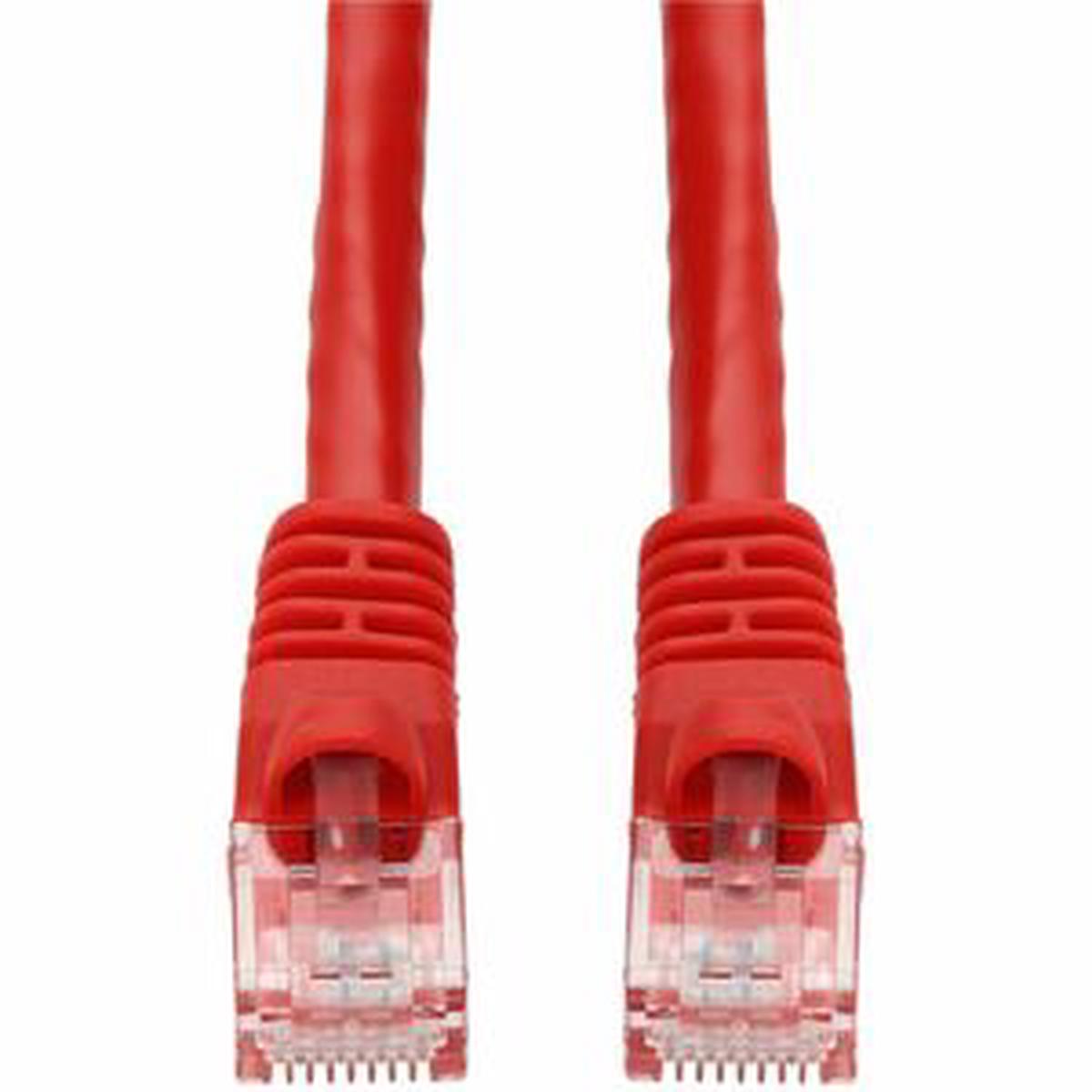 AddOn 15ft Red CAT 6 PVC Ethernet Cable Snagless Bubble Boot RJ-45 M/M