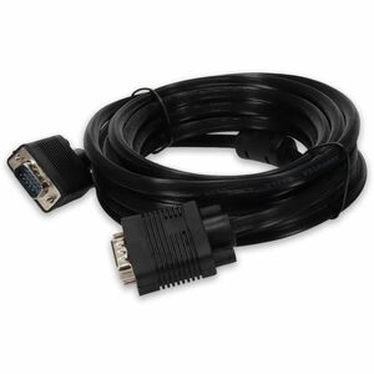 AddOn 15ft VGA Male to VGA Male Black Cable For Resolution Up to 1920x1200 (WUXGA)