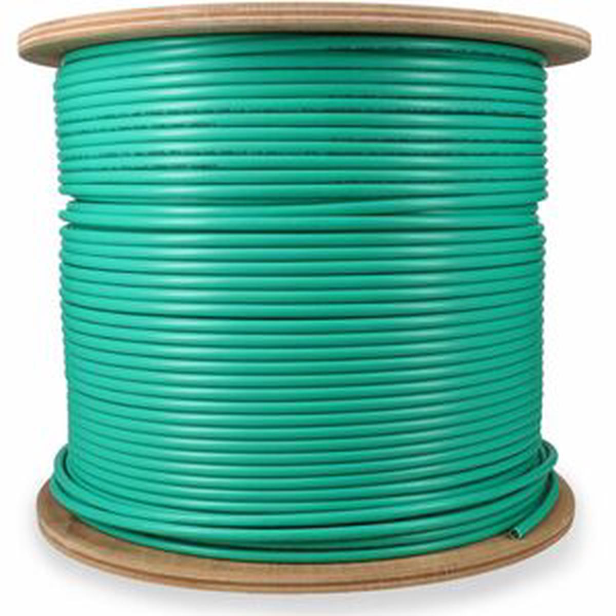 AddOn 1000ft Non-Terminated Green CAT 6A Shielded Plenum-Rated Bulk Cable