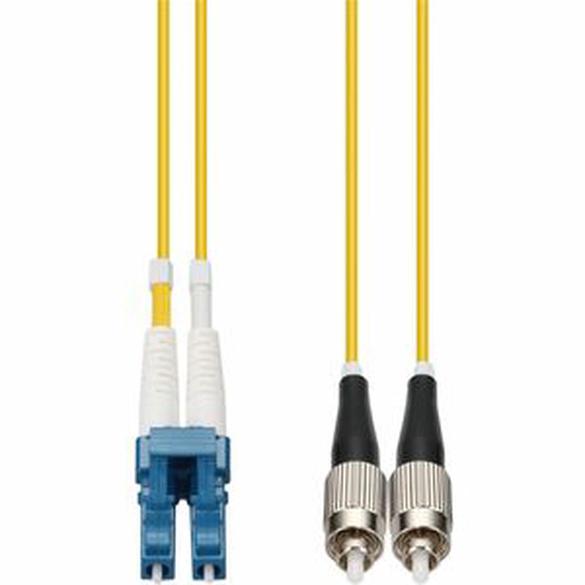 AddOn 100m LC to FC Yellow OS2 Duplex OFNP (Plenum-Rated) SMF Fiber Patch Cable